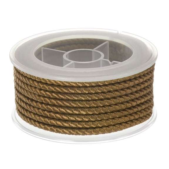Nylon Thread Twine Beading Cord 3mm Extra-Strong Braided Nylon Crafting String 4M/13 Feet, Dark Khaki