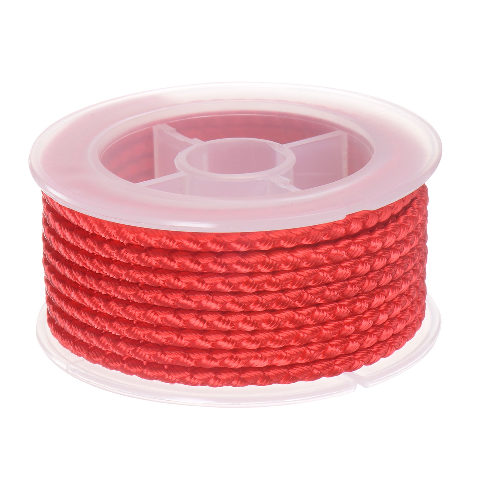Nylon Thread Twine Beading Cord 3mm Extra-Strong Braided Nylon Crafting  String 4M/13 Feet, Red 