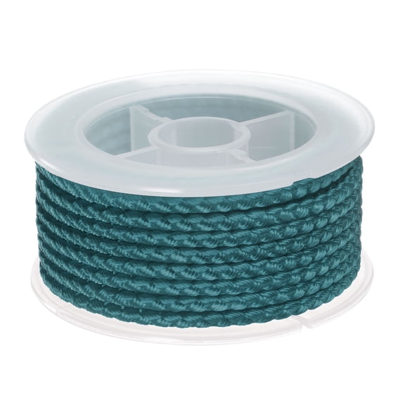 Nylon Thread Twine Beading Cord 3mm Extra-Strong Braided Nylon Crafting String 4M/13 Feet, Teal blue