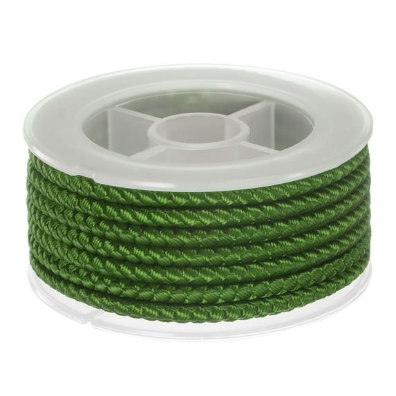Nylon Thread Twine Beading Cord 4mm Extra-Strong Braided Nylon Crafting String 3.2M/10.5 Feet, Army Green