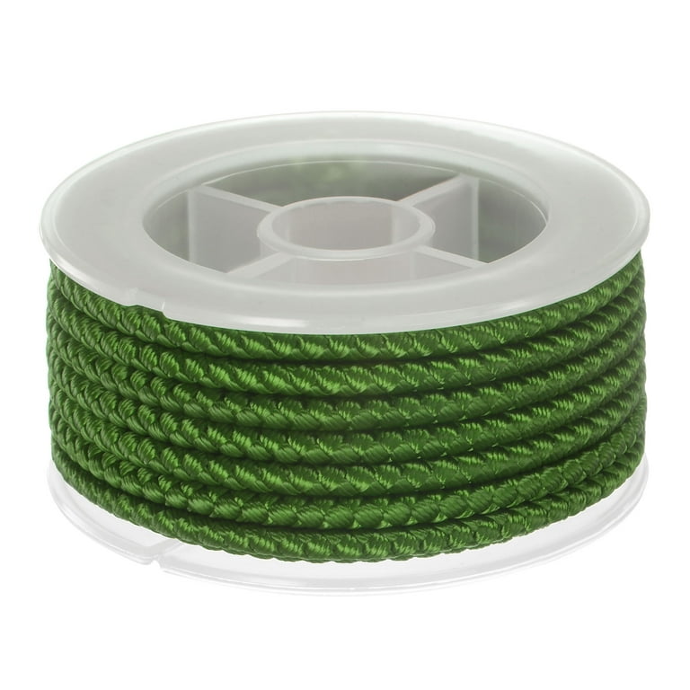 Nylon Thread Twine Beading Cord 4mm Extra-Strong Braided Nylon Crafting  String 3.2M/10.5 Feet, Army Green 