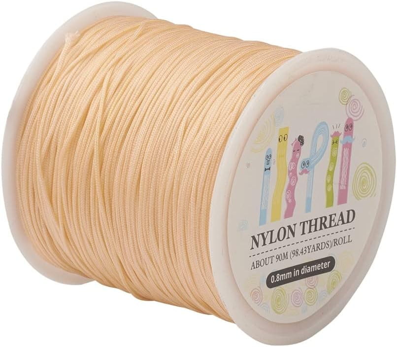 Nylon Thread Wheat 0.8mm 98.43Yards(90m)/Roll