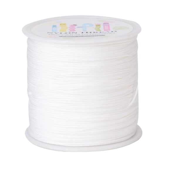 Nylon Thread White 0.8mm about 98.43yards/roll(90m/roll)