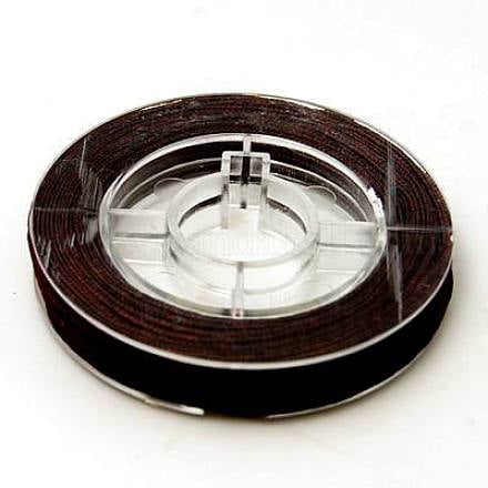 Nylon Thread for Jewelry Making Coffee 0.8mm about 7.65~9.84 yards(7~9m)/roll