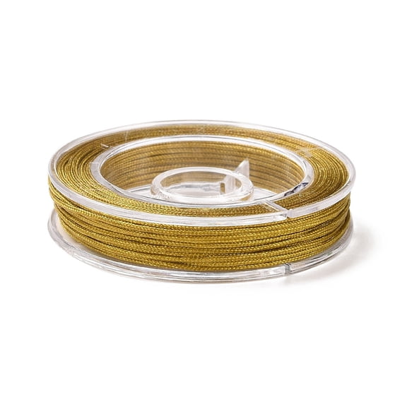 Nylon Thread for Jewelry Making Dark Goldenrod 0.8mm about 7~9m/roll