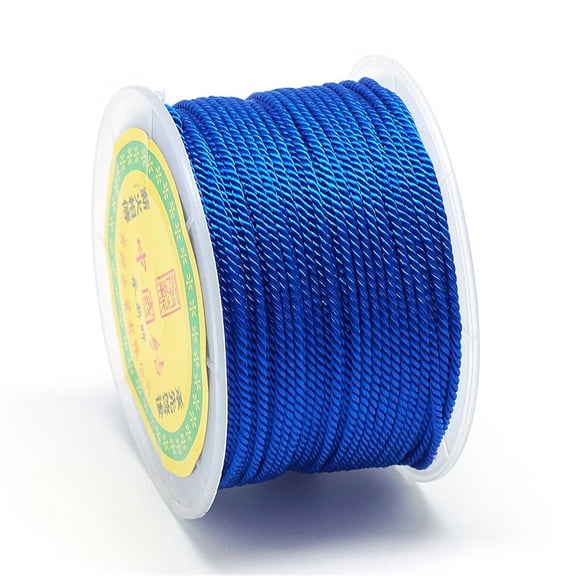 Nylon Threads Cords/Twisted Cords Blue 1.5~2mm about 54.68 yards(50m)/roll