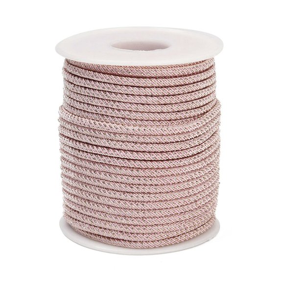 Nylon Threads Cords/Twisted Cords Pink 3mm about 21.87 yards(20m)/roll
