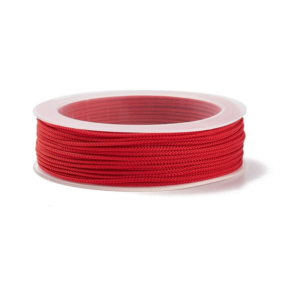 Nylon Threads Dyed Knotting Cord for Chinese Knotting Crafts and Jewelry Making Red 1mm about 21.87 yards(20m)/roll