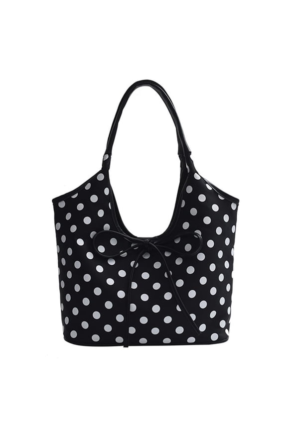 Nylon Tote Bag for Women Polka Dot Shoulder Bags for Women Lightweight Slouchy Tote Large Hobo Bag Travel Gym Overnight 2026