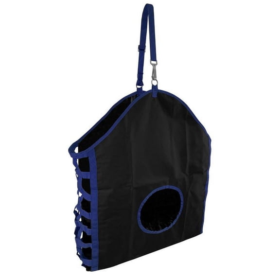 Nylon Tote Hay Bag w/ Webbed Slow Feed Gussets (Blue)