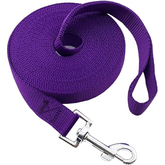Nylon Training Dog Leash for Small Medium Large Dogs, 15ft/ 20ft/ 30ft/ 50ft Long Leash Dog/Puppy Lead for Obedience Recall Training, Walking, Camping