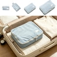 thumbnail image 1 of Nylon Travel Packing Cubes, Blue Waterproof Luggage Organizer Bags, Multi-size Clothing Storage Pouches for Suitcase, Weekend Getaway, Topliu, 1 of 6