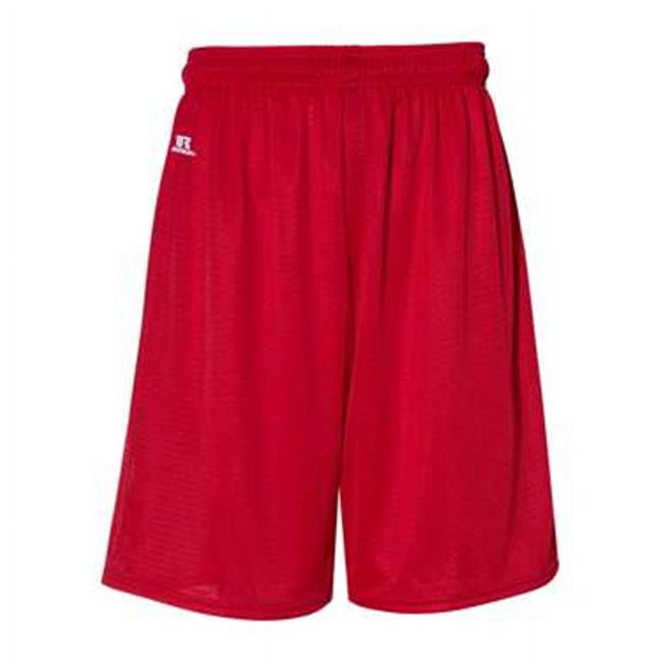 Russell Athletic 100% Tricot Mesh Gym Shorts Burnt Orange 7M7AFMK