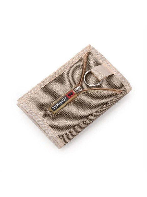Nylon Trifold Casual Wallet for Male Men Women Young Novelty Money Bag Purse Zipped Coin ID Card Holder Pocket Kids