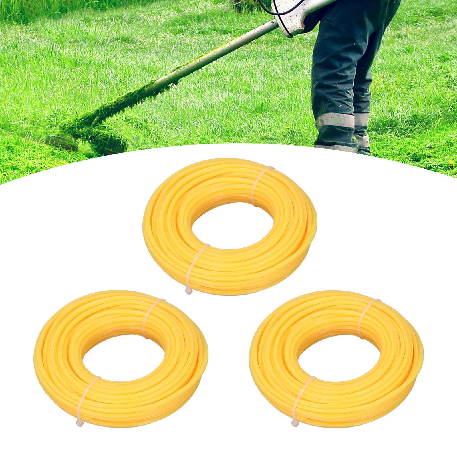 Nylon Trimming Line, Grass Trimmer Line Replacement Parts 3PCS 3mm Dia