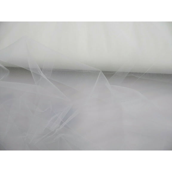 Nylon Tulle Sheer Fabric White 54 inch wide DD300