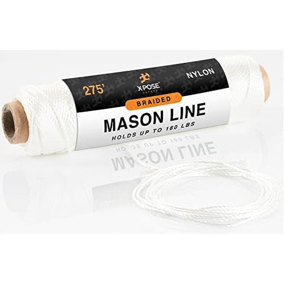 Nylon Twine - 275' Nylon String - Synthetic Thin Twine String - Indoor & Outdoor Use for Crafts, Camping, Garden, Line Level, Marine, Fishing, Trot Line, Decoy, Property Markers, Construction (White)