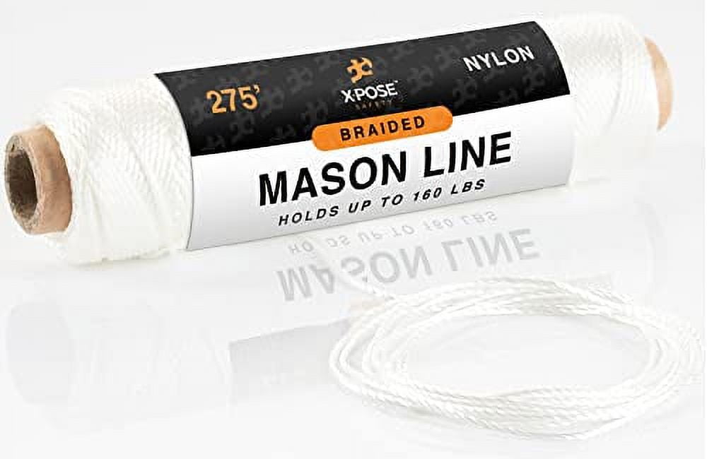 Hyper Tough 230 feet Twisted Polypropylene Mason Line, White, String &  Twine, Durable