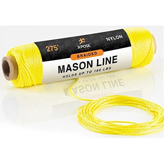 Nylon Twine - 275' Nylon String - Synthetic Thin Twine String - Indoor & Outdoor Use for Crafts, Camping, Garden, Line Level, Marine, Fishing, Trot Line, Decoy, Property Markers, Construction (Yellow)