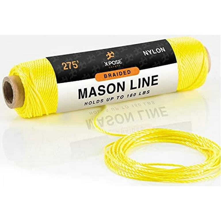 Nylon Twine - 275' Nylon String - Synthetic Thin Twine String - Indoor &  Outdoor Use for Crafts, Camping, Garden, Line Level, Marine, Fishing, Trot  Line, Decoy, Property Markers, Construction (Yellow) 