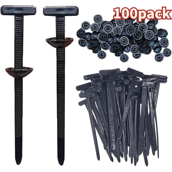 Nylon Universal Cable Tie Buckle, 2025 New Heavy Duty Self-Locking Zip Ties Rivet, Multipurpose Plastic Cable Ties Buckle, Nylon Zipper Clips Fasteners Tie for Car Daily Repair (50)