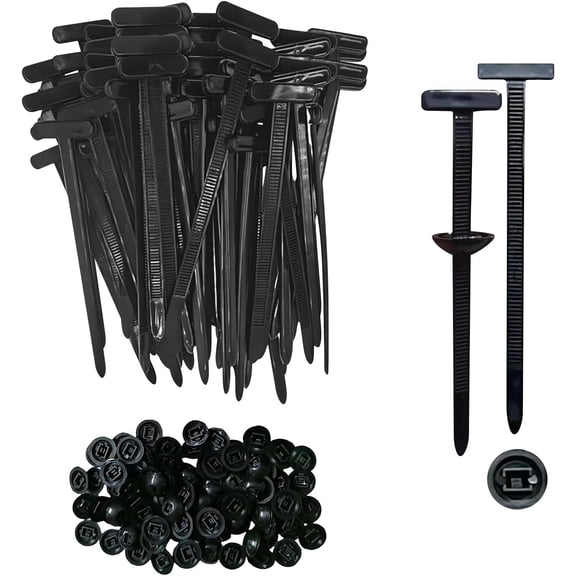Nylon Universal Cable Tie Buckle, Automotive Zipper Clips, Self-Locking Zip Tie Clips with UV & Heat Resistant for Car Auto Bumper Fender Trunk Repair (60PCS)