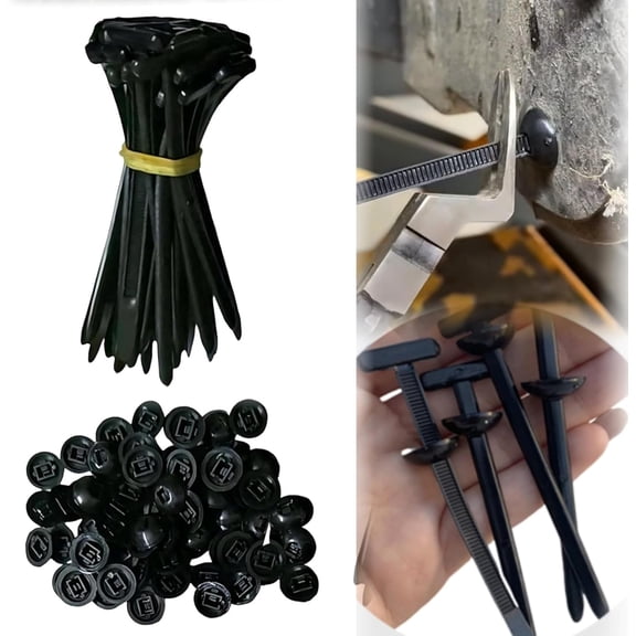 Nylon Universal Cable Tie Buckle, Heavy Duty Self Locking Nylon Zip, Multipurpose Plastic Cable Ties Tool for Car Daily Repair