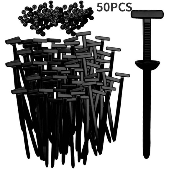 Nylon Universal Cable Tie Buckle, Heavy Duty Self-Locking Nylon Zip Ties Holder, New Multifunctional Cable Tie Buckle for Car Daily Repair (50pcs)