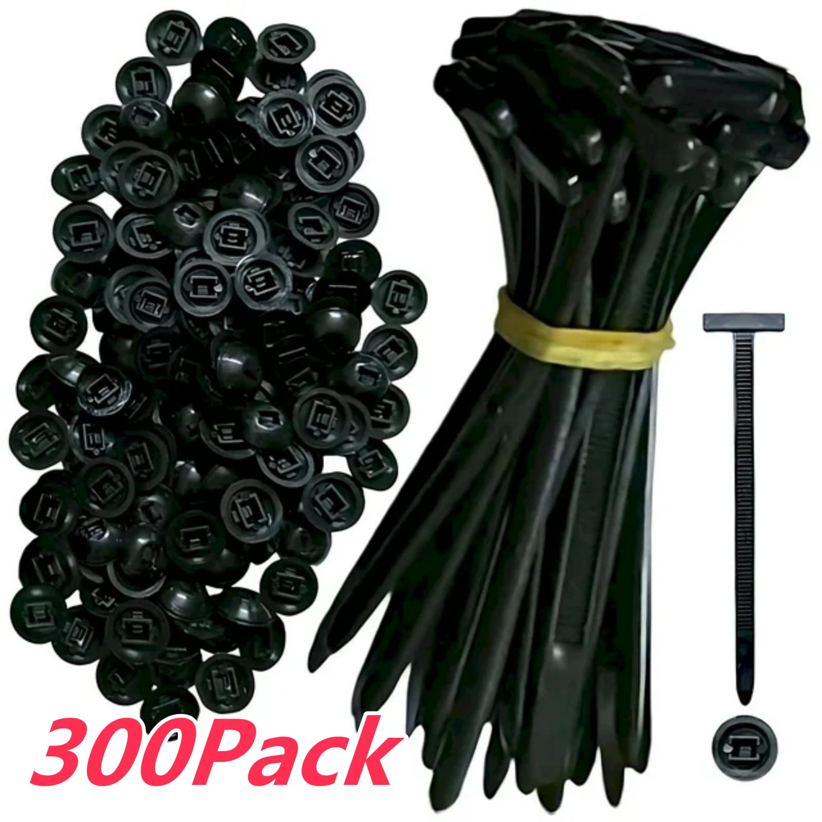 Nylon Universal Cable Tie Buckle, 100 Stück UV-beständige Nylon Halterung, Multipurpose Plastic Cable Ties Tool für tägliche, Auto Reparatur und Kabelmanagement Nylon Universal Cable Tie Buckle, 100 Stück UV-beständige Nylon Halterung, Multipurpose Plastic Cable Ties Tool für tägliche, Auto Reparatur und Kabelmanagement
