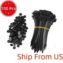 100Pcs, Nylon Universal Cable Tie Buckle, New Multifunctional Nylon Zip Ties With Pin & Button Design Plastic Cable Ties Tool Fasteners Car Body UV Resistant Zipties for Car Daily Repair Bumper Clips