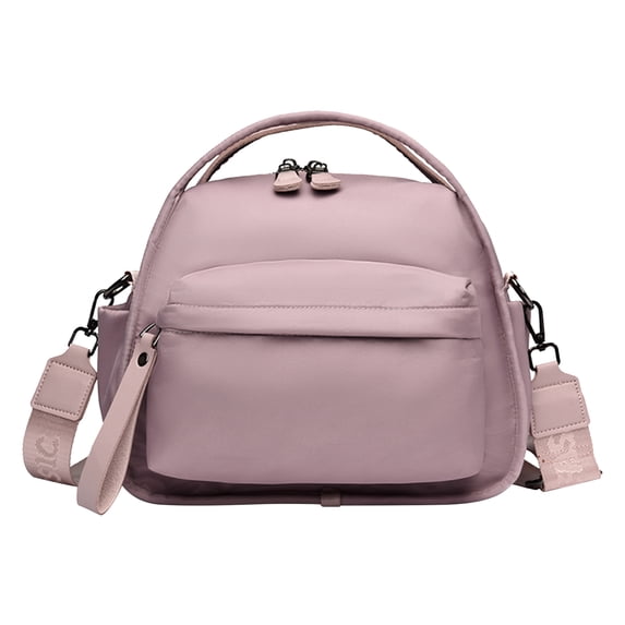 Nylon Versatile Shoulder Bags Large Capacity Crossbody Bags for Women Ladies Work Shopping Travel Daily Use (Pink)