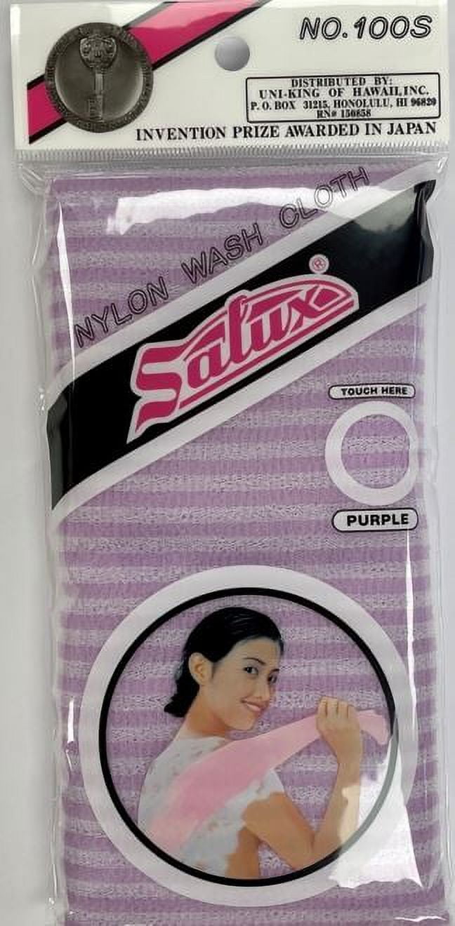 Nylon Wash Cloths Striped Salux Wash Cloth, Purple