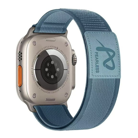 Nylon Watch Band Compatible with Apple Watch 42(Series 1 2 3)/44/45/46/49mm, Casual Replacement Sport Strap Trail Loop Nylon Knitted for iWatch Series Ultra/10/9/SE/8/7/6/5/4/3/2/1, Blue