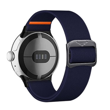 Nylon Watch Band Compatible with Google Pixel Watch 3 45mm,for Men Women,Adjustable Elastic Sport Breathable Loop Replacement Strap Wristbands for Google Watch Band,Darkblue