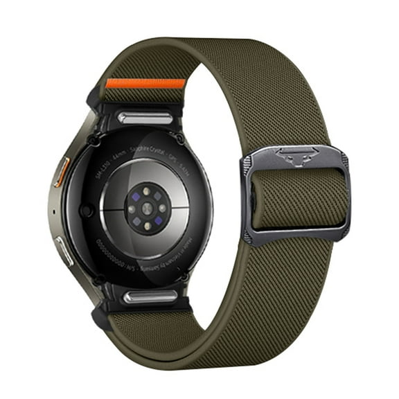 Nylon Watch Band Compatible with Samsung Galaxy Watch 7/6/5/4 40mm,for Men Women,Adjustable Elastic Sport Breathable Loop Replacement Strap Wristbands for Samsung Watch Band,Armygreen