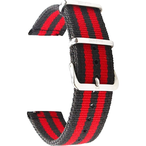 Nylon Watch Band - Quick Release, Soft & Waterproof – Two Piece Nylon Watch Strap with Medical Grade Buckle – Heat Sealed, Stitched & Machine Washable - Premium Ballistic Nylon Strap for Men & Women