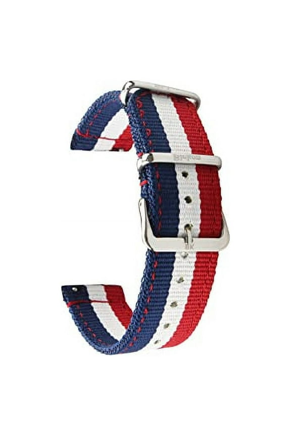 Nylon Watch Band - Quick Release, Soft & Waterproof – Two Piece Nylon Watch Strap with Medical Grade Buckle – Heat Sealed, Stitched & Machine Washable - Premium Ballistic Nylon Strap for Men & Women
