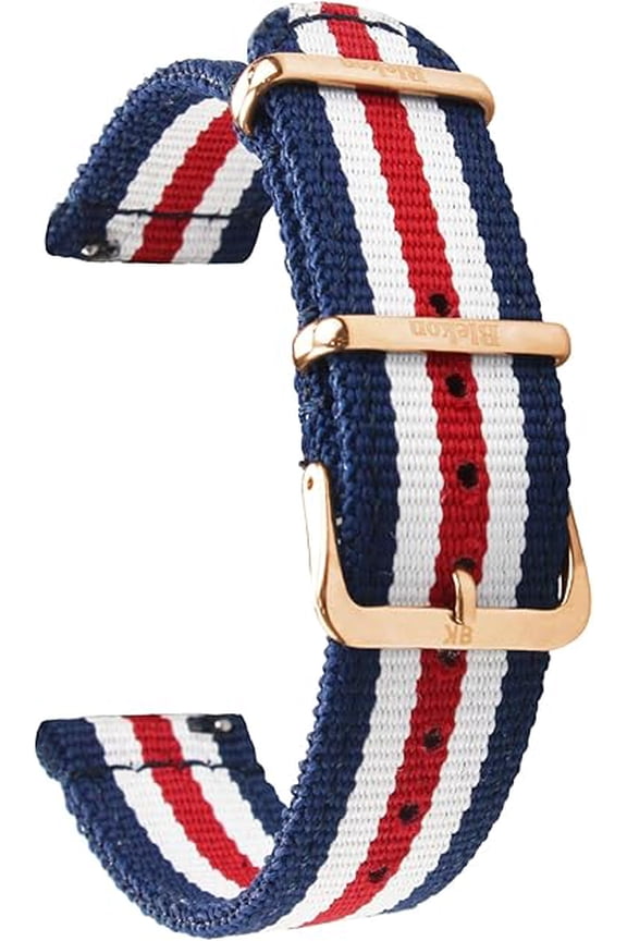 Nylon Watch Band - Quick Release, Soft & Waterproof – Two Piece Nylon Watch Strap with Medical Grade Buckle – Heat Sealed, Stitched & Machine Washable - Premium Ballistic Nylon Strap for Men & Women