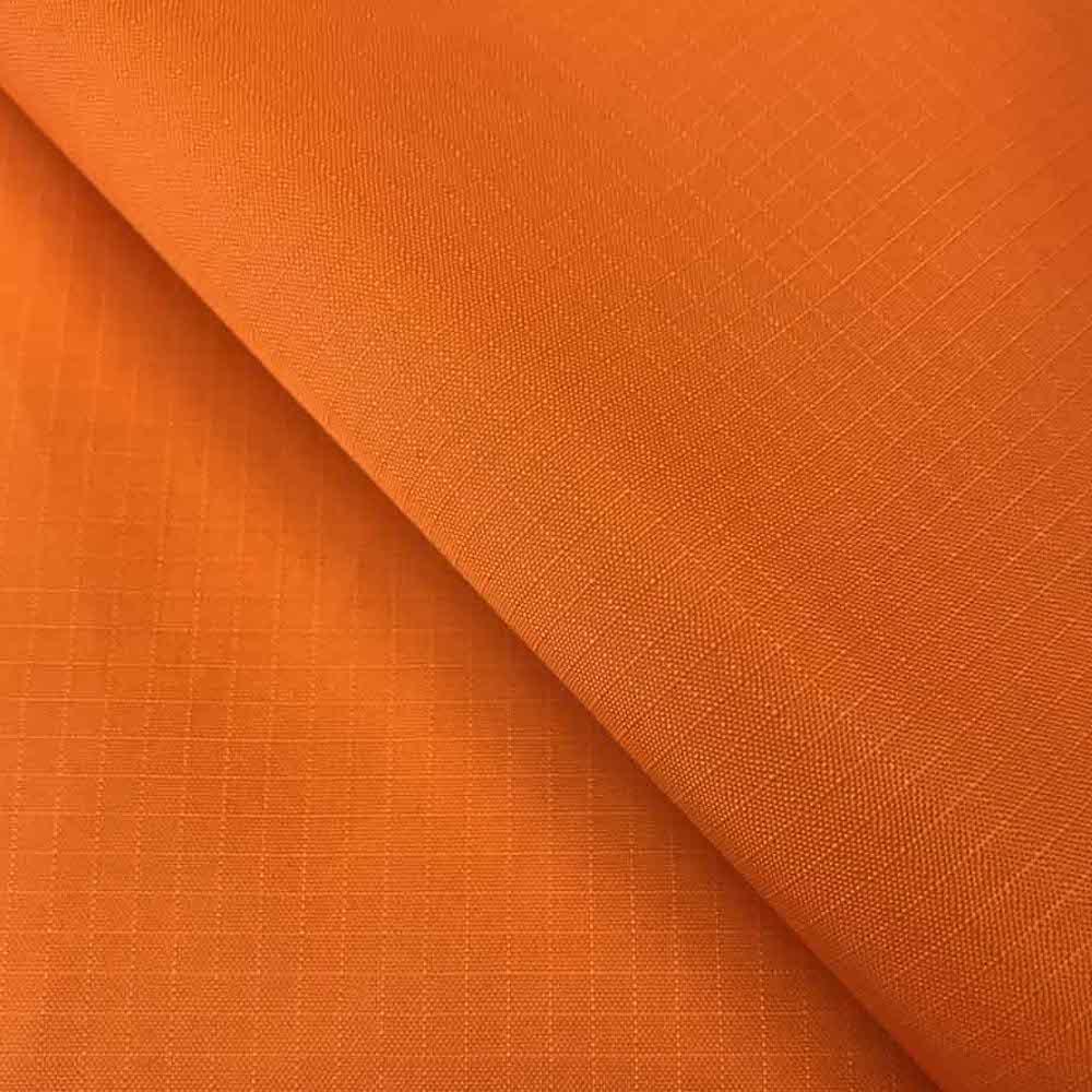 Nylon Water Resistant 70D-1.9oz Nylon Ripstop DWR Fabric 60 Wide Fabric By  The Yard - Orange 