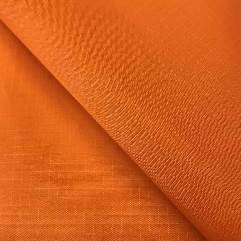 Nylon Water Resistant 70D-1.9oz Nylon Ripstop DWR Fabric 60 Wide Fabric By  The Yard - Orange