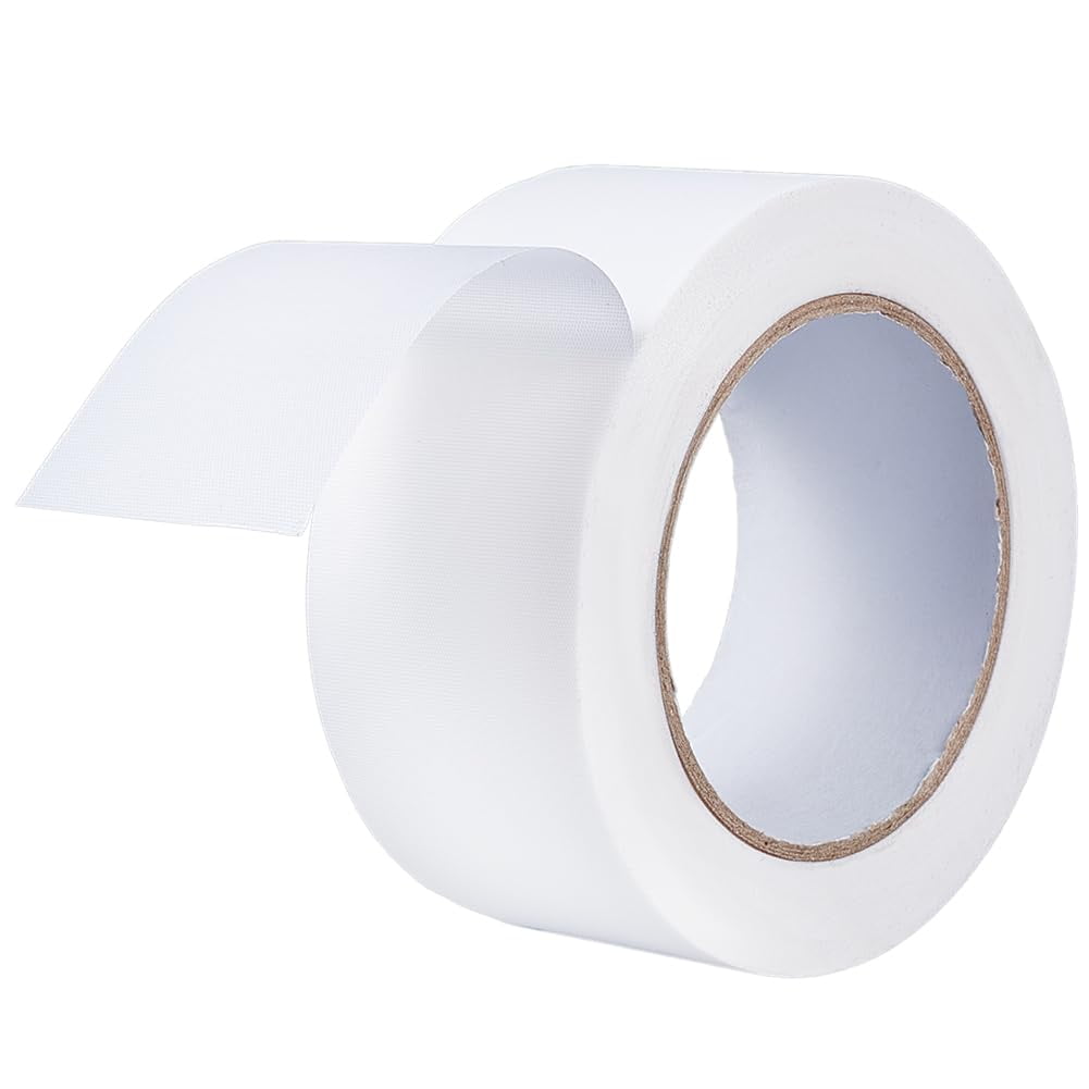 Nylon Waterproof Repair Adhesive Tape Repairing Tears Cracks \u0026 Leaks for Backpack Tent Awnings Inflatable Mattresses White 50mm 45m/pc