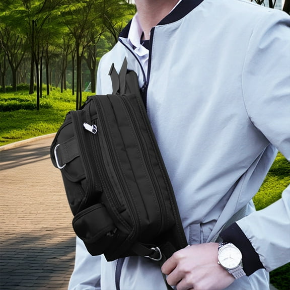 Nylon Waterproof Waist Pack Men's Outdoor Sports Large Waist Pack Multifunctional Travel Bag Gifts Clearance