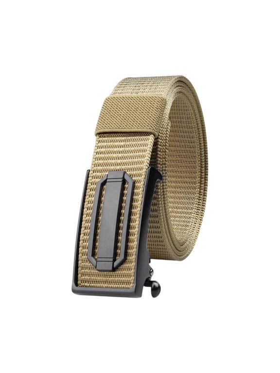 Nylon Webbing Belt Heavy Duty Thickened Woven Waistband Casual Adjustable Utility Strap with Automatic Buckle Work Belt for Men Daily Outfits Sport Wear