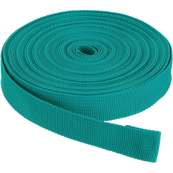 Nylon Webbing Strap, 10 Yards x 7/8 Inch Polypropylene Lightweight Strapping Backpack Band for DIY Gear Repair Outdoor Luggage Cargo Straps, Dull Green
