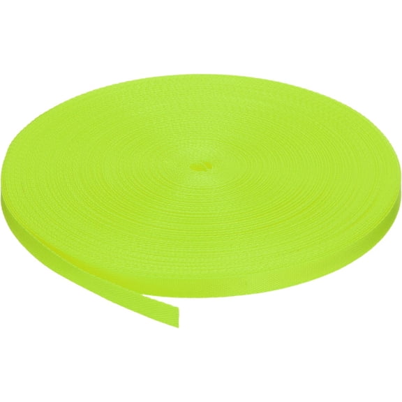 Nylon Webbing Strap Flat 3/8 Inch 50 Yards Green for Outdoor DIY Gear Repair, Backpack, Luggage-Rack, Crafts -