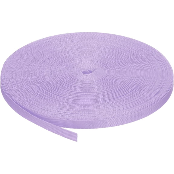 Nylon Webbing Strap Flat 3/8 Inch 50 Yards Purple for Outdoor DIY Gear Repair, Backpack, Luggage-Rack, Crafts -