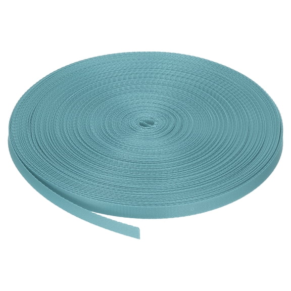 Uxcell Nylon Webbing Strap Flat 3/8" 50 Yards for DIY Luggage rack Blue Green