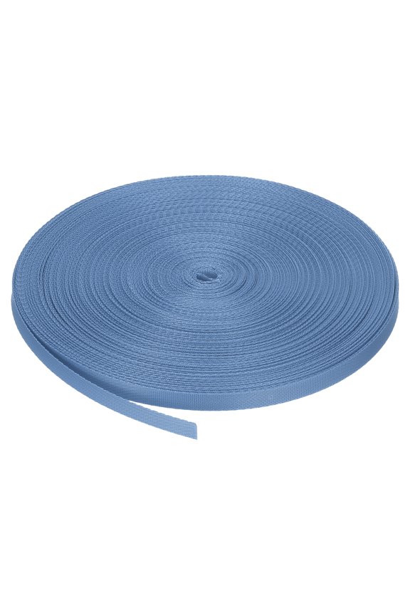 Nylon Webbing Strap Flat 3/8" 50 Yards for DIY Luggage rack Diamond Blue