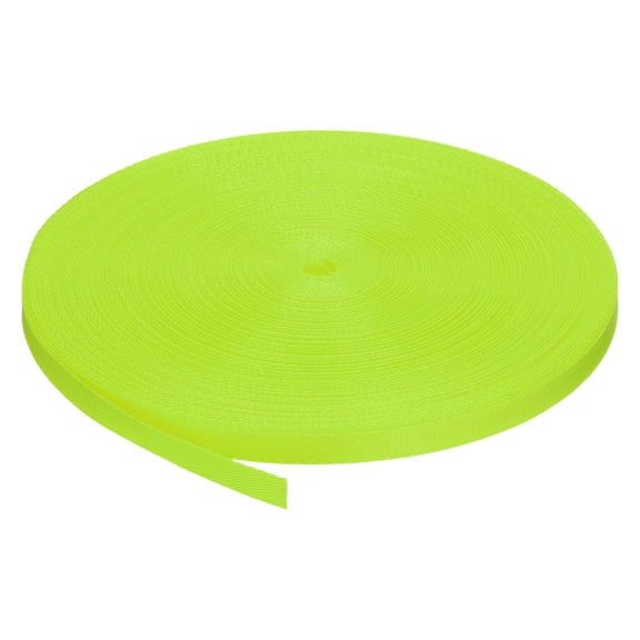 Uxcell Nylon Webbing Strap Flat 3/8" 50 Yards for DIY Luggage rack Green