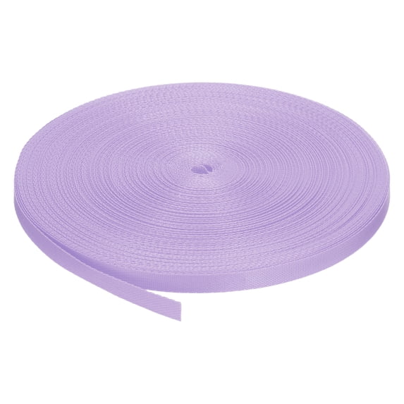 Uxcell Nylon Webbing Strap Flat 3/8" 50 Yards for DIY Luggage rack Purple